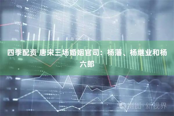 四季配资 唐宋三场婚姻官司：杨藩、杨继业和杨六郎